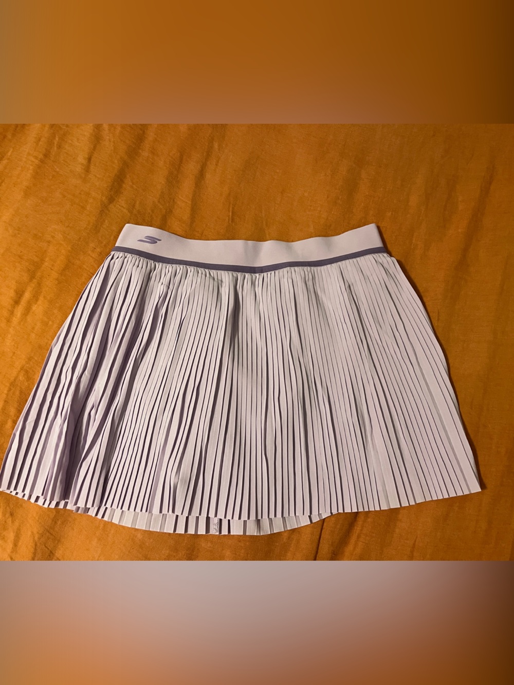 Skechers Light Lavender Pleated Skater Skirt with Contrast Waistband